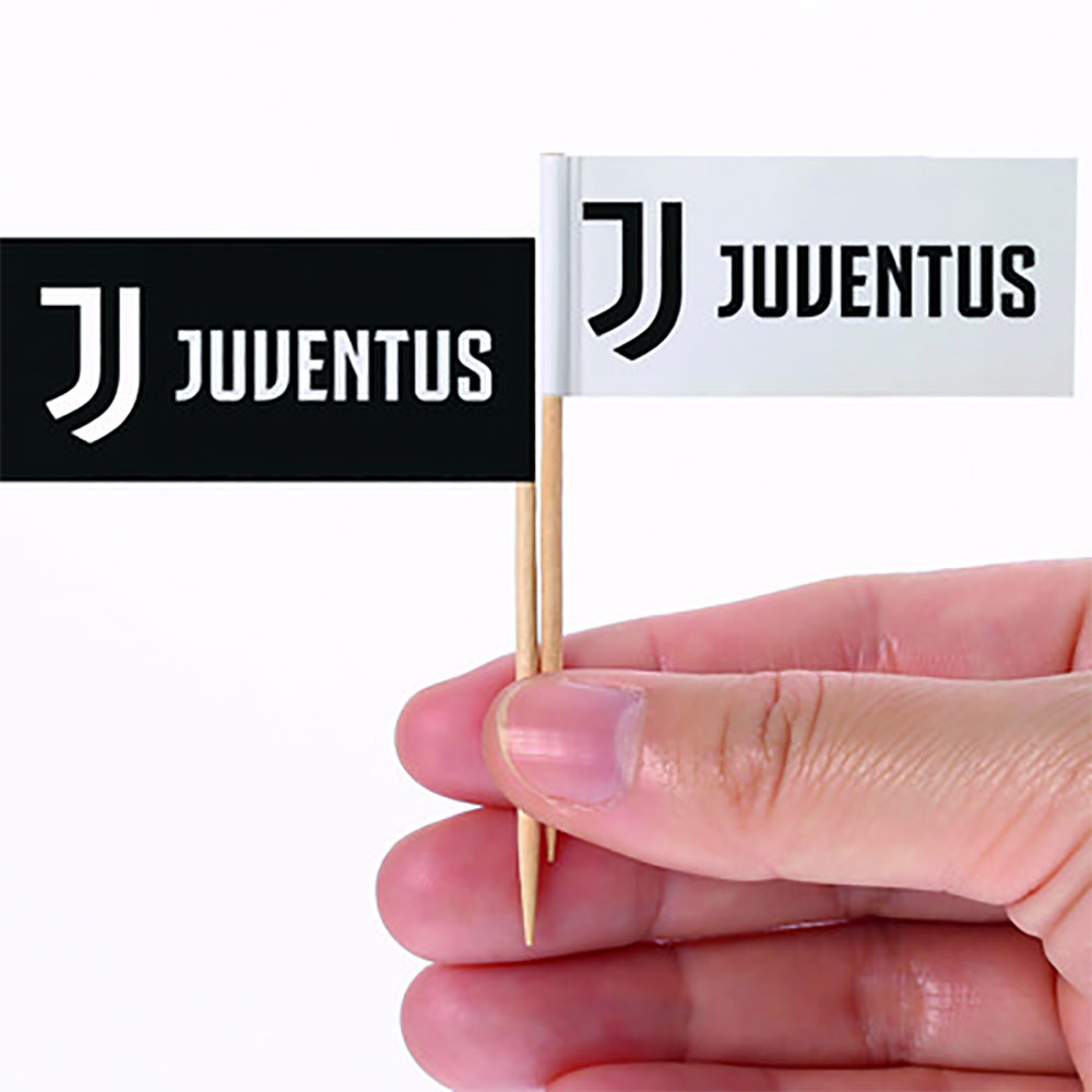 24 Bandierine Cocktail Per Festa Tema Juventus Per