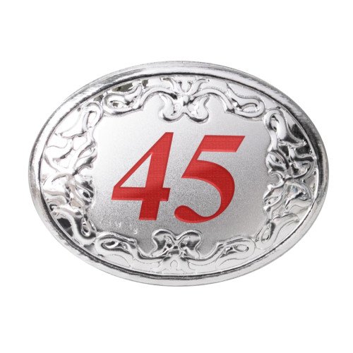 Placche in argento con numeri e Colore degli Anniversari cm 3,5x2,5