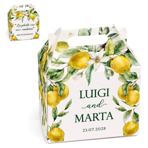 Scatoline Portaconfetti Personalizzabili Tema Limoni