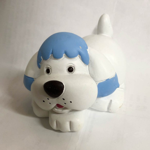 ULTIMI 5 Bomboniera Cagnolino bianco e blu 6,5x6,5cm circa PREZZO PER TUTTI