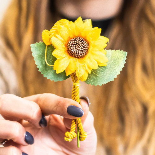 Girasoli Fiori Decorativi per Confezionamento delle bomboniere