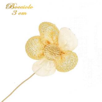 36 fiori decorativi per bomboniere bianco FB2227-05