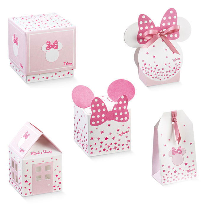 scatoline porta confetti per battesimo e nascita rosa