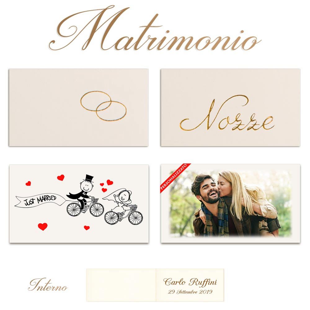 Bigliettini Bomboniere Matrimonio onLine per MATRIMONIO