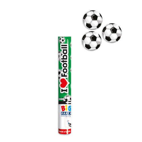 cannone sparacoriandoli 30 cm coriandoli per festa tema calcio