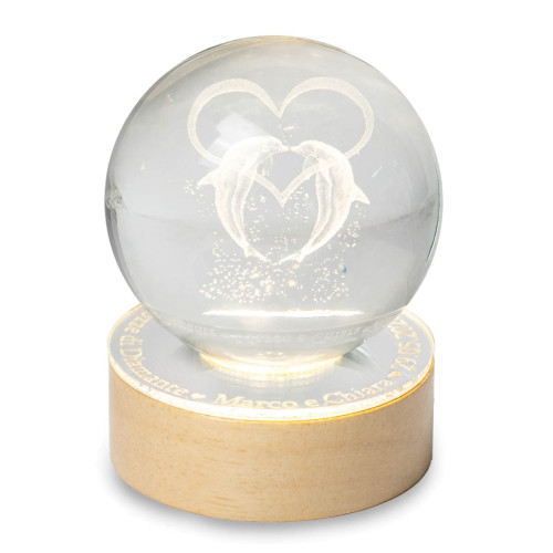 Bomboniere 2025 Matrimonio Sfera LED Cuore personalizzabile