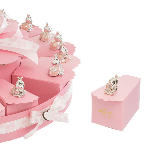 Torta Bomboniera Rosa Bimba 31 Fette Diam. 40 - Fiocco Reale Bomboniere e  Articoli da Regalo Online