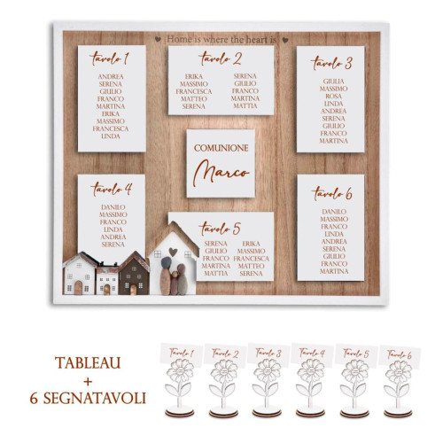 Tableau Bianco e Color Legno Naturale Matrimonio Tema Viaggio Idea Originale