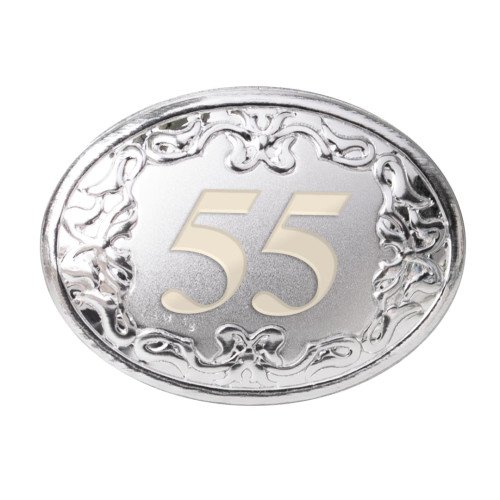 Placche in argento con numeri e Colore degli Anniversari cm 3,5x2,5