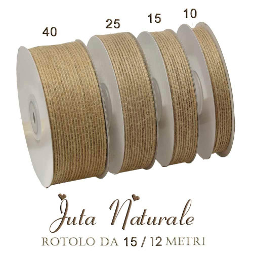 rotolo nastro juta naturale 15 e 12 metri per decorazioni rustiche e shabby chic