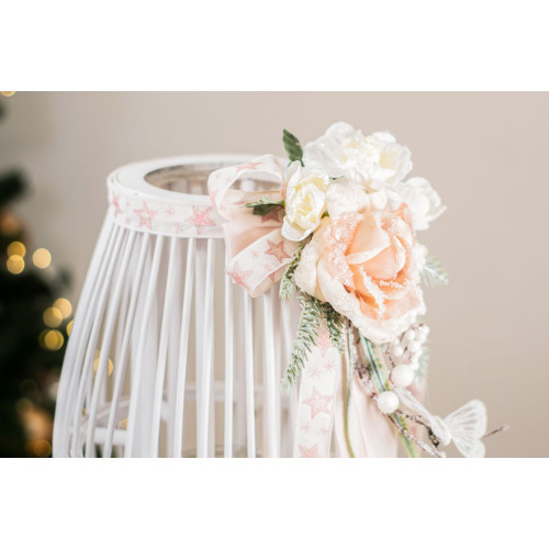 Idea Regalo Natale - Lanterna shabby con decorazione Rosa