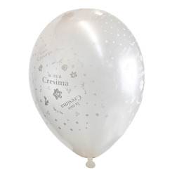 Bomboniera Cresima cristallo e lamina argento 5x5 cm