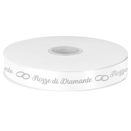 rotolo nastro "Nozze di Diamante" 15 mm x 10 mt