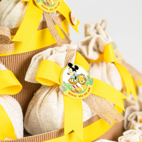 Torta Bomboniere Disney Battesimo Maschio con Mickey Mouse da 20 sacchettini