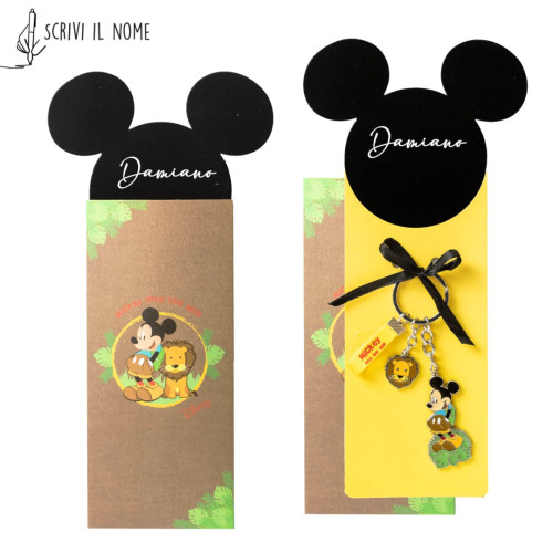 ⚡ OFFERTA LAMPO Bomboniere Linea Disney Into the wild Portachiavi Topolino