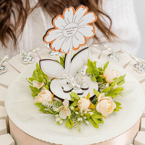 Torta Bomboniere da 20 Fette con Farfalle