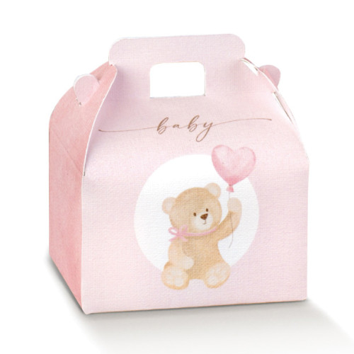 Scatoline portaconfetti esagono grande Little Bear Rosa