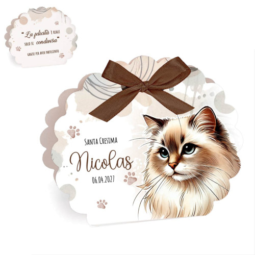 Scatoline Portaconfetti Personalizzabili Tema Animali Gatto