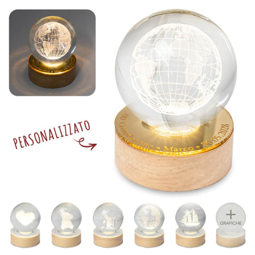 Bomboniere Compleanno 2025 Sfera LED personalizzabile