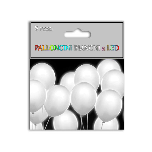 palloncini bianchi illuminati con led