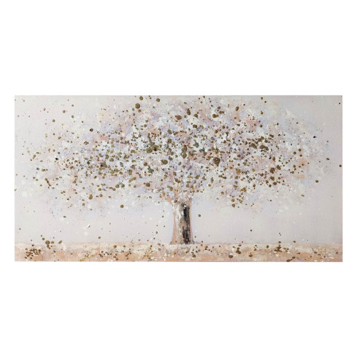 Quadro grande Albero della vita con finitura oro 120x60 cm