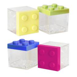 scatolina lego cubo portaconfetti colorati in