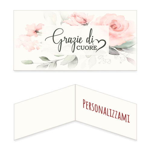 Bigliettini Bomboniere tema Rose