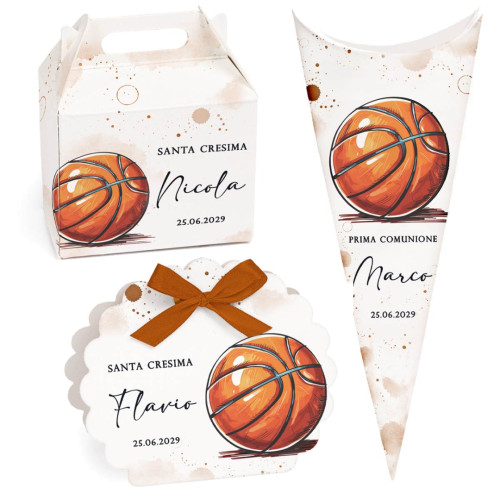 Scatoline Portaconfetti Personalizzabili tema Basket