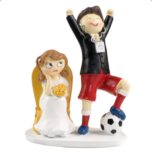 Cake Topper Matrimonio Sposo Calciatore idea Sport Calcio