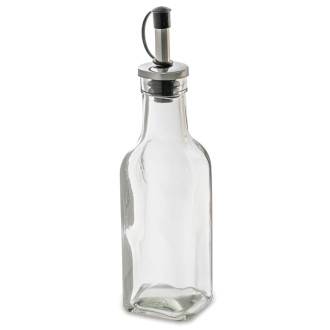 Bottiglia In Vetro Decorato Con Dosatore Per Olio - 500ml