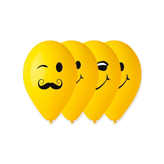 Cigioki- Palline Spugna Emoticon, Espositore da 24 Pezzi, Smile Faccine,  Colore Assortiti, 2S_PALLEFACCINE24