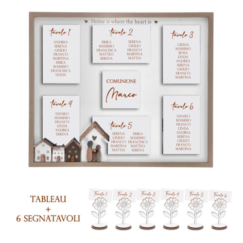 Tableau Tortora e Color Legno Bianco Matrimonio Tema Viaggio Idea Originale