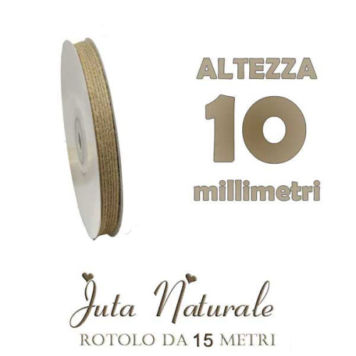 rotolo nastro juta naturale 15 e 12 metri per decorazioni rustiche e shabby chic