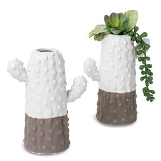 Set sale e pepe in ceramica a forma di cactus 7 x 7,5 cm