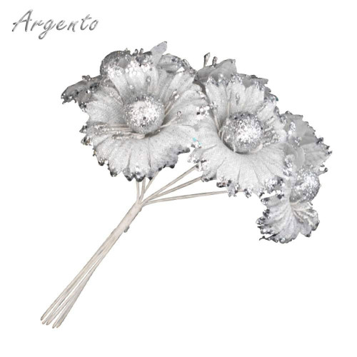 fiore argento per bomboniere nozze argento