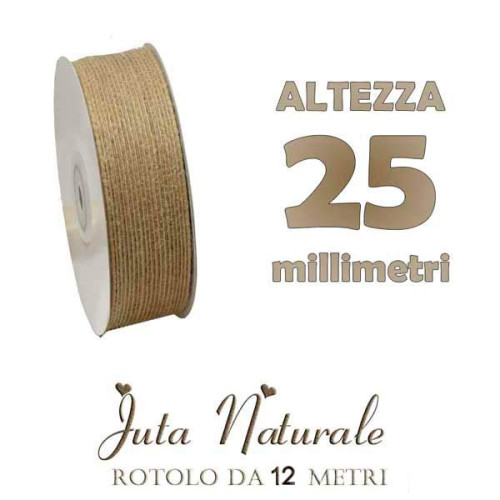 rotolo nastro juta naturale 15 e 12 metri per decorazioni rustiche e shabby chic