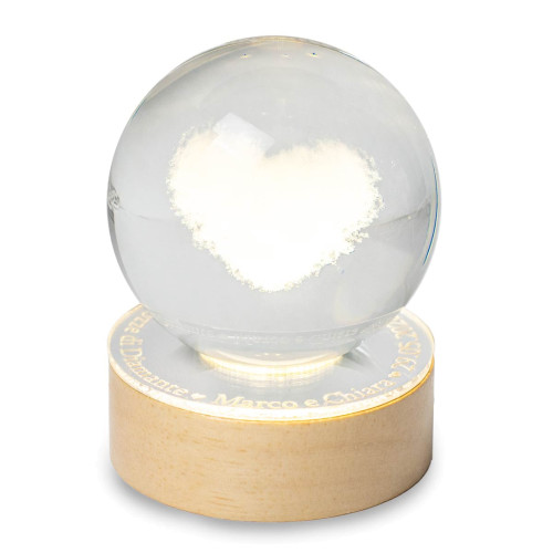 Bomboniere 2025 Matrimonio Sfera LED Cuore personalizzabile