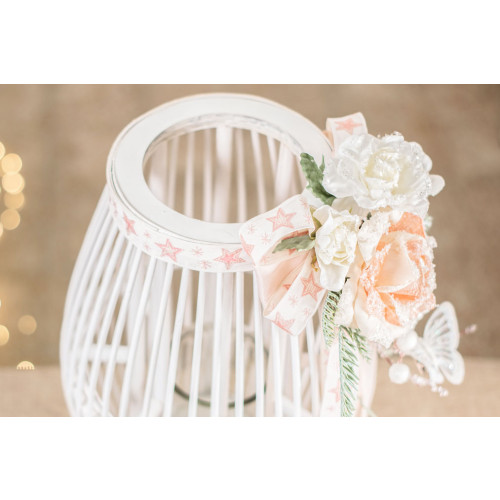 Idea Regalo Natale - Lanterna shabby con decorazione Rosa