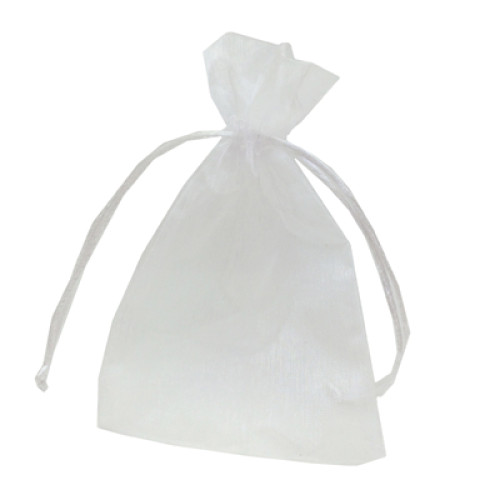 Ultimi 10 pezzi sacchetto organza bianco 15x20