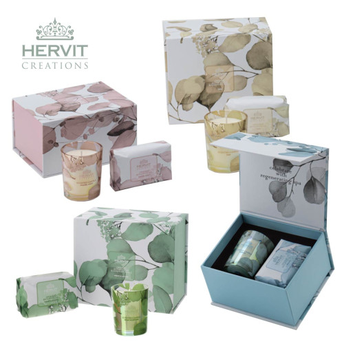 HERVIT Creations Botanic Set Candela & Sapone SPA